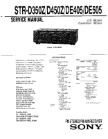 Sony STR-D350Z - Service Manual 